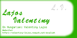 lajos valentiny business card